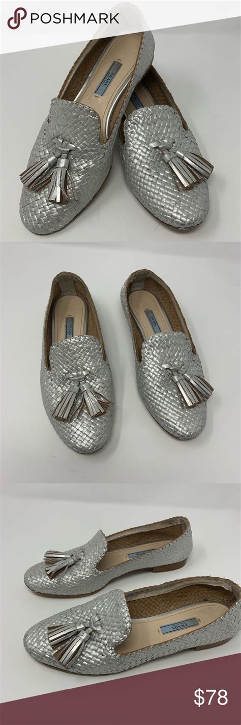 prada tassel loafers silver|prada loafers On Sale .